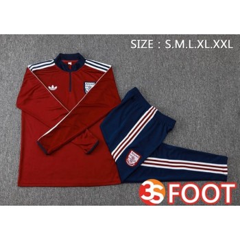 Ensemble Survetement De Foot Arsenal Rouge 2025/2026