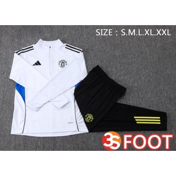 Ensemble Survetement De Foot Manchester United Blanc 2025/2026