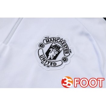 Ensemble Survetement De Foot Manchester United Blanc 2025/2026