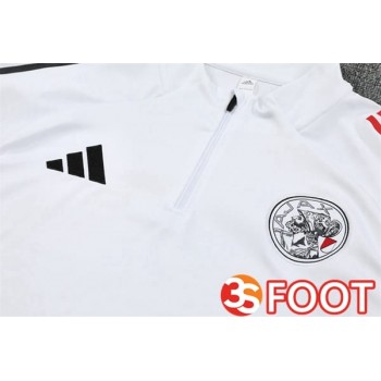Ensemble Survetement De Foot AFC Ajax Blanc 2025/2026
