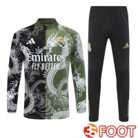 Ensemble Survetement De Foot Real Madrid Noir Vert 2025/2026