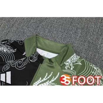 Ensemble Survetement De Foot Real Madrid Noir Vert 2025/2026