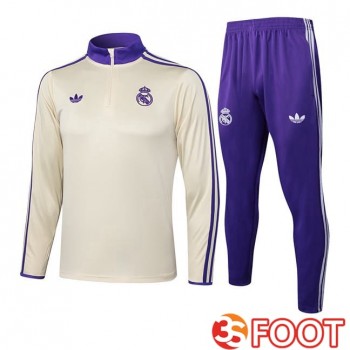Ensemble Survetement De Foot Real Madrid Jaune 2025/2026