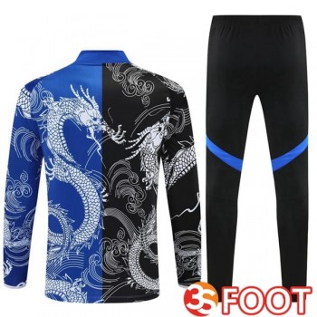 Ensemble Survetement De Foot Real Madrid Noir Bleu 2025/2026