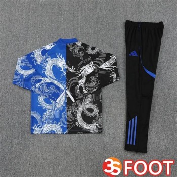 Ensemble Survetement De Foot Real Madrid Noir Bleu 2025/2026