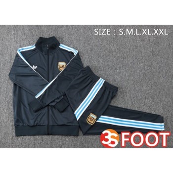 Ensemble Veste Survetement De Foot Argentine Gris 2025/2026