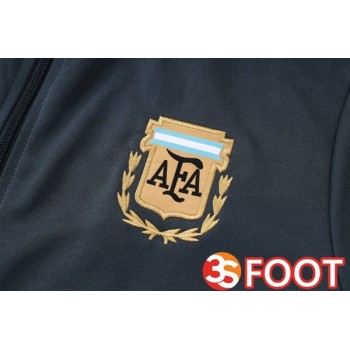 Ensemble Veste Survetement De Foot Argentine Gris 2025/2026
