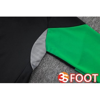 Ensemble Veste Survetement De Foot Arsenal Noir Rouge Vert 2025/2026