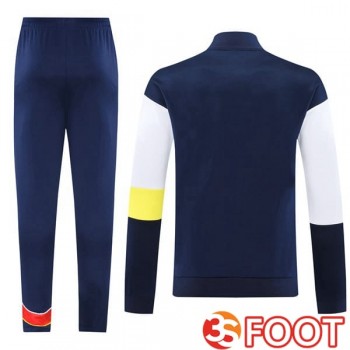 Ensemble Veste Survetement De Foot Arsenal Rouge Bleu Royal 2025/2026