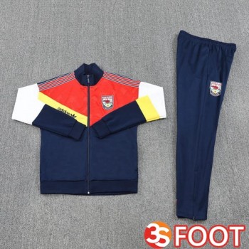 Ensemble Veste Survetement De Foot Arsenal Rouge Bleu Royal 2025/2026