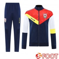 Ensemble Veste Survetement De Foot Arsenal Rouge Bleu Royal 2025/2026