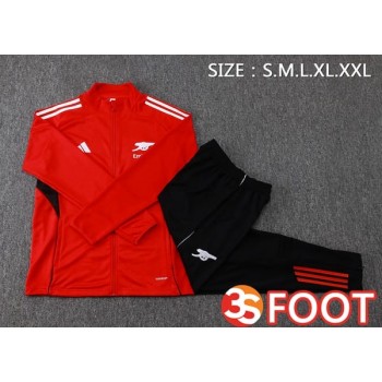 Ensemble Veste Survetement De Foot Arsenal Rouge 2025/2026