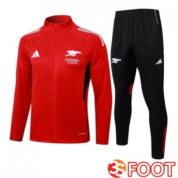 Ensemble Veste Survetement De Foot Arsenal Rouge 2025/2026