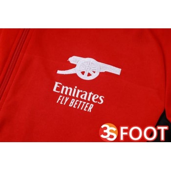 Ensemble Veste Survetement De Foot Arsenal Rouge 2025/2026