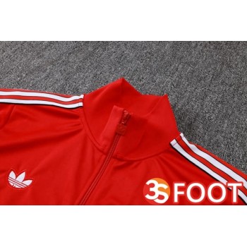 Ensemble Veste Survetement De Foot Manchester United Rouge 2025/2026