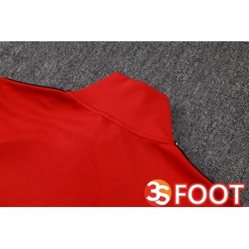 Ensemble Veste Survetement De Foot Manchester United Rouge 2025/2026