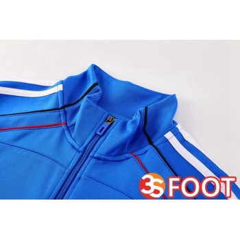 Ensemble Veste Survetement De Foot Manchester United Bleu 2025/2026