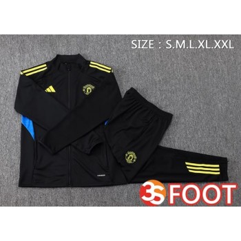 Ensemble Veste Survetement De Foot Manchester United Noir 2025/2026