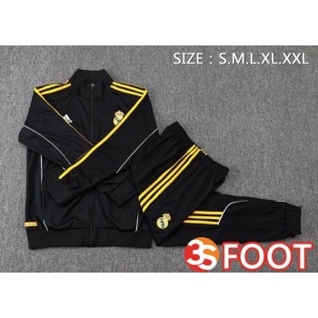 Ensemble Veste Survetement De Foot Real Madrid Noir 2025/2026