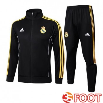 Ensemble Veste Survetement De Foot Real Madrid Noir 2025/2026
