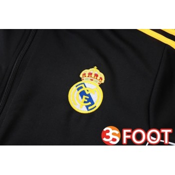 Ensemble Veste Survetement De Foot Real Madrid Noir 2025/2026