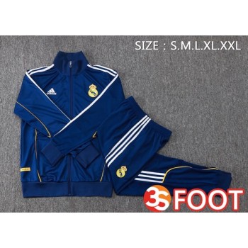Ensemble Veste Survetement De Foot Real Madrid Bleu Royal 2025/2026