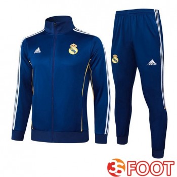 Ensemble Veste Survetement De Foot Real Madrid Bleu Royal 2025/2026
