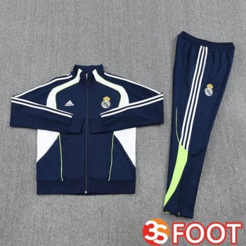 Ensemble Veste Survetement De Foot Real Madrid Bleu Royal 2025/2026