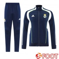 Ensemble Veste Survetement De Foot Real Madrid Bleu Royal 2025/2026