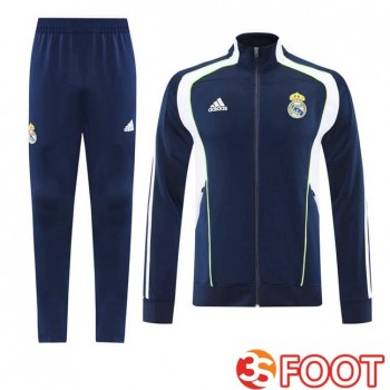 Ensemble Veste Survetement De Foot Real Madrid Bleu Royal 2025/2026