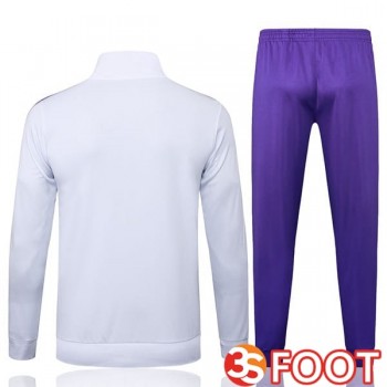 Ensemble Veste Survetement De Foot Real Madrid Blanc 2025/2026