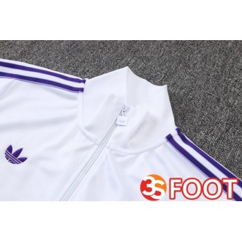 Ensemble Veste Survetement De Foot Real Madrid Blanc 2025/2026