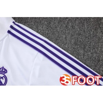 Ensemble Veste Survetement De Foot Real Madrid Blanc 2025/2026