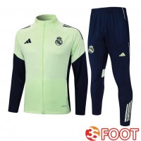 Ensemble Veste Survetement De Foot Real Madrid Vert 2025/2026