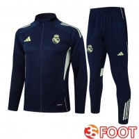 Ensemble Veste Survetement De Foot Real Madrid Bleu Royal 2025/2026