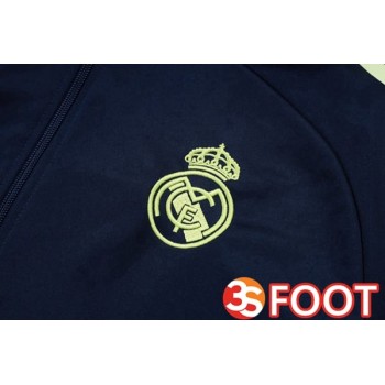 Ensemble Veste Survetement De Foot Real Madrid Bleu Royal 2025/2026