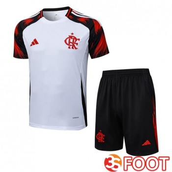 Ensemble Training T-Shirts Flamengo + Shorts Blanc 2025/2026