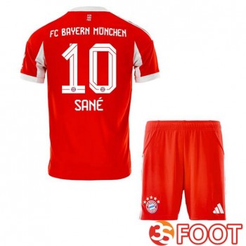 Maillot De Foot Bayern Munich (Sané 10) Enfant Domicile Rouge 2025/2026