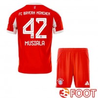 Maillot De Foot Bayern Munich (Musiala 42) Enfant Domicile Rouge 2025/2026