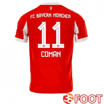 Maillot De Foot Bayern Munich (Coman 11) Domicile Rouge 2025/2026