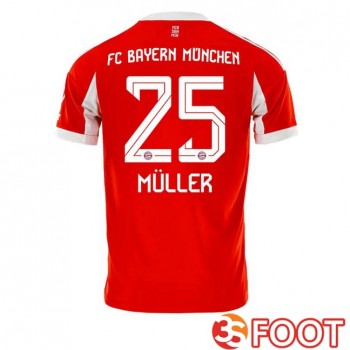 Maillot De Foot Bayern Munich (Müller 25) Domicile Rouge 2025/2026