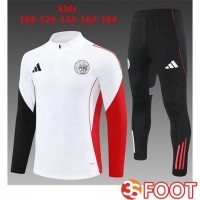 Ensemble Survetement De Foot AFC Ajax Enfant Blanc 2025/2026