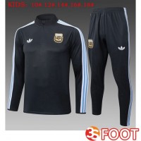 Ensemble Survetement De Foot Argentine Enfant Noir 2025/2026 Ensemble Survetement De Foot Argentine Enfant Noir 2025/2026