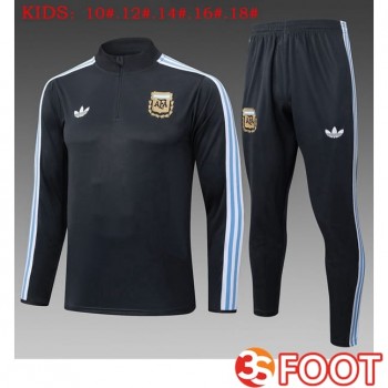 Ensemble Survetement De Foot Argentine Enfant Noir 2025/2026