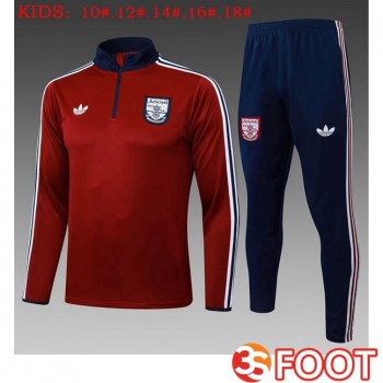 Ensemble Survetement De Foot Arsenal Enfant Rouge 2025/2026