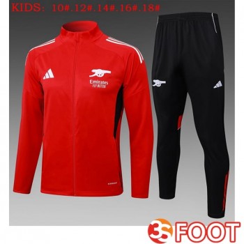 Ensemble Veste Survetement De Foot Arsenal Enfant Rouge 2025/2026