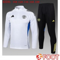 Ensemble Survetement De Foot Manchester United Enfant Blanc 2025/2026