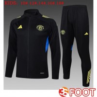Ensemble Veste Survetement De Foot Manchester United Enfant Noir 2025/2026