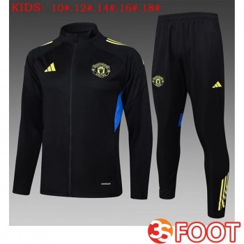 Ensemble Veste Survetement De Foot Manchester United Enfant Noir 2025/2026