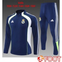 Ensemble Survetement De Foot Real Madrid Enfant Bleu Royal 2025/2026